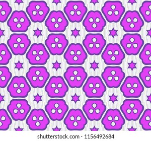 Seamless Floral pattern. Art-deco Geometric background. Modern graphic design. Vector illustration.