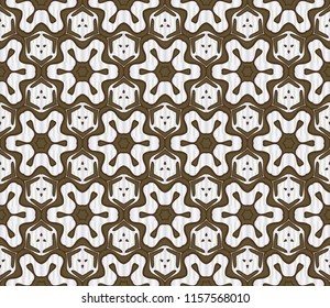 Seamless Floral pattern. Art-deco Geometric background. Modern graphic design. Vector illustration.