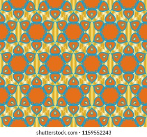 Seamless Floral pattern. Art-deco Geometric background. Modern graphic design. Vector illustration.