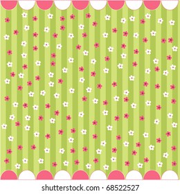 seamless floral pattern, baby card