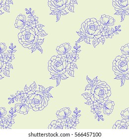 Seamless floral pattern in the background