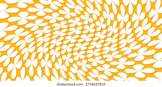 Fondo de patrón floral sin fisuras. Flores de margarita y hojas de trébol