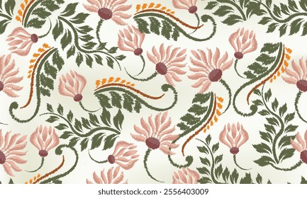 seamless floral pattern for background, fabric, wrapping, wallpaper, etc.