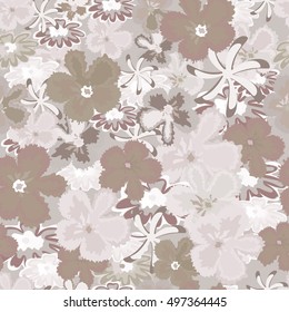 Seamless floral pattern. Background for fabrics, textiles, paper, wallpaper, web pages, wedding invitations. Vector illustration.
