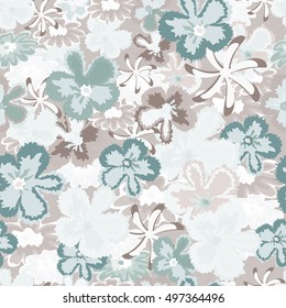 Seamless floral pattern. Background for fabrics, textiles, paper, wallpaper, web pages, wedding invitations. Vector illustration.