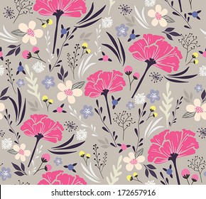 seamless floral pattern background with flower