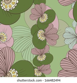 Seamless floral pattern. Background with flowers. Vector illustration