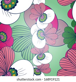 Seamless floral pattern. Background with flowers. Vector illustration