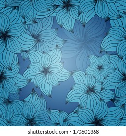 Seamless floral pattern. Background with flowers. Vector illustration