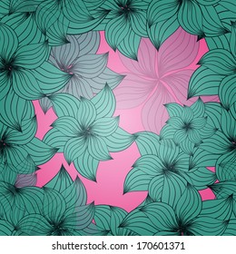 Seamless floral pattern. Background with flowers. Vector illustration