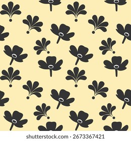Seamless floral pattern background with flowers and leaves for wallpaper and textile design Hand drawn flowers, seamless patterns with floral for fabric, textiles, clothing, wrapping paper, cover