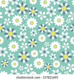 Seamless floral pattern background. Great for textile or web page background.