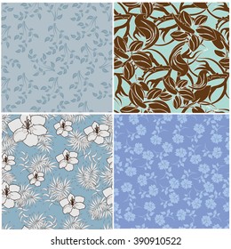 Seamless Floral Pattern Background - Illustration