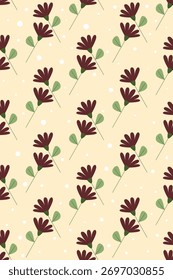 Fondo de patrón floral sin fisuras. Diseño de flores retro minimalista en Colores pastel suaves.