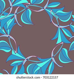 seamless floral pattern in the background mint background