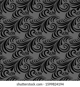 Seamless floral pattern background. Paper cut out seamless floral pattern.