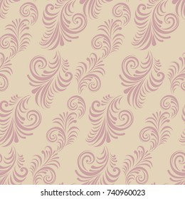 Seamless floral pattern background. Paper cut out seamless floral pattern.