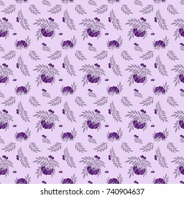 Seamless floral pattern. Background for rowan for textiles, fabrics, cotton fabric, cover, wallpaper, print, gift wrapping, postcard, scrapbooking.