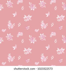 Seamless floral pattern. Background in small flowers for textiles, fabrics, cotton fabric, covers, wallpaper, print, gift wrapping, postcard, scrapbooking