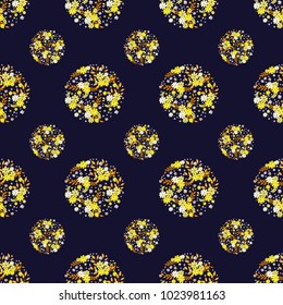 Seamless floral pattern. Background in small flowers for textiles, fabrics, cotton fabric, covers, wallpaper, print, gift wrapping, postcard, scrapbooking.