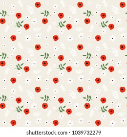 Seamless floral pattern. Background in small flowers for textiles, fabrics, cotton fabric, covers, wallpaper, print, gift wrapping, postcard, scrapbooking.