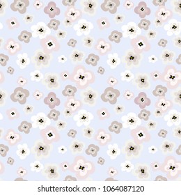Seamless floral pattern. Background in small flowers for textiles, fabrics, cotton fabric, covers, wallpaper, print, gift wrapping, postcard, scrapbooking.