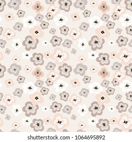 Seamless floral pattern. Background in small flowers for textiles, fabrics, cotton fabric, covers, wallpaper, print, gift wrapping, postcard, scrapbooking.