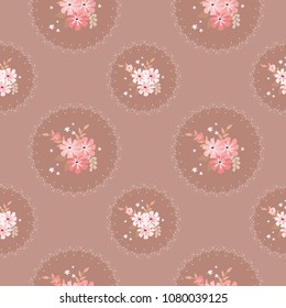 Seamless floral pattern. Background in small flowers for textiles, fabrics, cotton fabric, covers, wallpaper, print, gift wrapping, postcard, scrapbooking.
