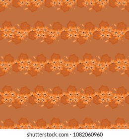 Seamless floral pattern. Background in small flowers for textiles, fabrics, cotton fabric, covers, wallpaper, print, gift wrapping, postcard, scrapbooking.