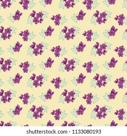 Seamless floral pattern. Background in small flowers for textiles, fabrics, cotton fabric, covers, wallpaper, print, gift wrapping, postcard, scrapbooking.