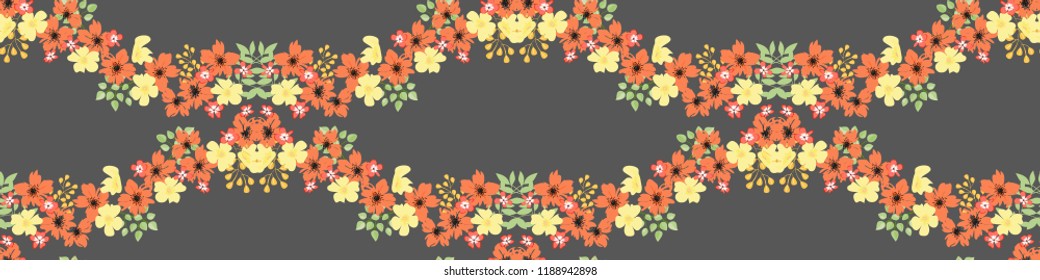 Seamless floral pattern. Background in small flowers for textiles, fabrics, cotton fabric, covers, wallpaper, print, gift wrapping, postcard, scrapbooking.