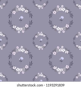 Seamless floral pattern. Background in small flowers for textiles, fabrics, cotton fabric, covers, wallpaper, print, gift wrapping, postcard, scrapbooking.