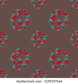 Seamless floral pattern. Background in small flowers for textiles, fabrics, cotton fabric, covers, wallpaper, print, gift wrapping, postcard, scrapbooking