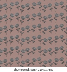 Seamless floral pattern. Background in small flowers for textiles, fabrics, cotton fabric, covers, wallpaper, print, gift wrapping, postcard, scrapbooking