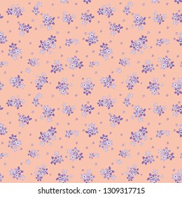 Seamless floral pattern. Background in small flowers for textiles, fabrics, cotton fabric, covers, wallpaper, print, gift wrapping, postcard, scrapbooking 