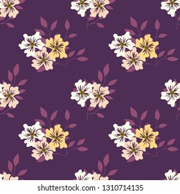 Seamless floral pattern. Background in small flowers for textiles, fabrics, cotton fabric, covers, wallpaper, print, gift wrapping, postcard, scrapbooking 