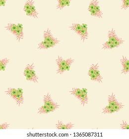 Seamless floral pattern. Background in small flowers for textiles, fabrics, cotton fabric, covers, wallpaper, print, gift wrapping, postcard, scrapbooking 