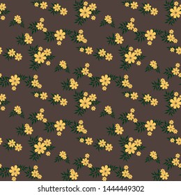 Seamless floral pattern. Background in small flowers for textiles, fabrics, cotton fabric, covers, wallpaper, print, gift wrapping, postcard, scrapbooking.