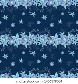 Seamless floral pattern. Background in small flowers for textiles, fabrics, cotton fabric, covers, wallpaper, print, gift wrapping, postcard, scrapbooking.