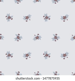 Seamless floral pattern. Background in small flowers for textiles, fabrics, cotton fabric, covers, wallpaper, print, gift wrapping, postcard, scrapbooking.