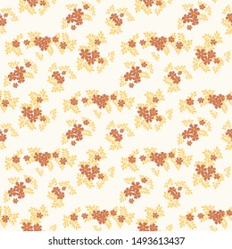 Seamless floral pattern. Background in small flowers for textiles, fabrics, cotton fabric, covers, wallpaper, print, gift wrapping, postcard, scrapbooking.