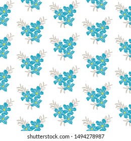 Seamless floral pattern. Background in small flowers for textiles, fabrics, cotton fabric, covers, wallpaper, print, gift wrapping, postcard, scrapbooking.