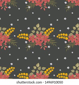 Seamless floral pattern. Background in small flowers for textiles, fabrics, cotton fabric, covers, wallpaper, print, gift wrapping, postcard, scrapbooking.