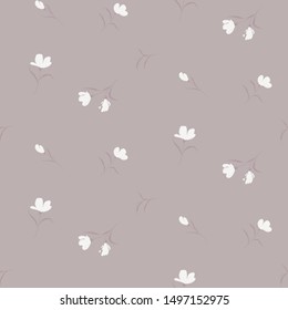 Seamless floral pattern. Background in small flowers for textiles, fabrics, cotton fabric, covers, wallpaper, print, gift wrapping, postcard, scrapbooking.