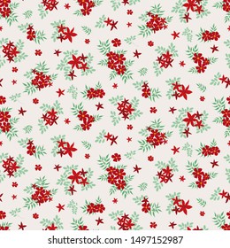 Seamless floral pattern. Background in small flowers for textiles, fabrics, cotton fabric, covers, wallpaper, print, gift wrapping, postcard, scrapbooking.