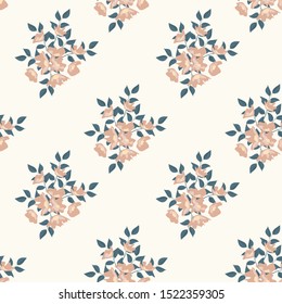 Seamless floral pattern. Background in small flowers for textiles, fabrics, cotton fabric, covers, wallpaper, print, gift wrapping, postcard, scrapbooking.