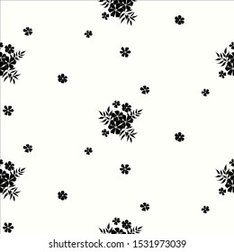 Seamless floral pattern. Background in small flowers for textiles, fabrics, cotton fabric, covers, wallpaper, print, gift wrapping, postcard, scrapbooking.