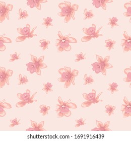 Seamless floral pattern. Background in small flowers for textiles, fabrics, cotton fabric, covers, wallpaper, print, gift wrapping, postcard, scrapbooking.