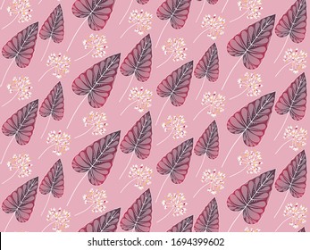 Seamless floral pattern. Background in small leaves for textiles, fabrics, cotton fabric, covers, wallpaper, print, gift wrapping, postcard, scrapbooking.