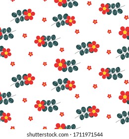 Seamless floral pattern. Background in small flowers for textiles, fabrics, cotton fabric, covers, wallpaper, print, gift wrapping, postcard, scrapbooking.